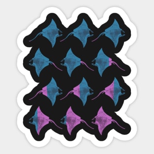 Stingray Gradient Ocean Sea Animal Art Sharks Sticker